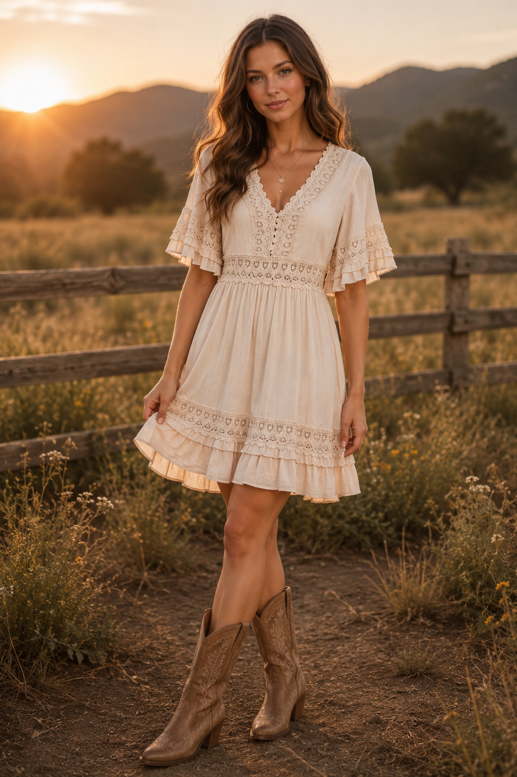 Prairie Petal Ruffle Dress
