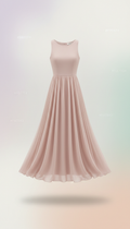 Chiffon Midi Dress With Lace Trim