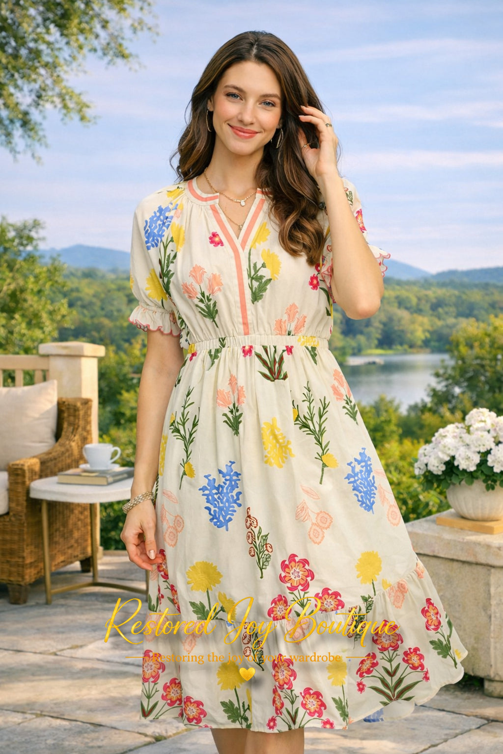 The Blooming Tide Embroidered Maxi