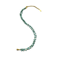18K Golden Teal Charm Beads Chain Necklace