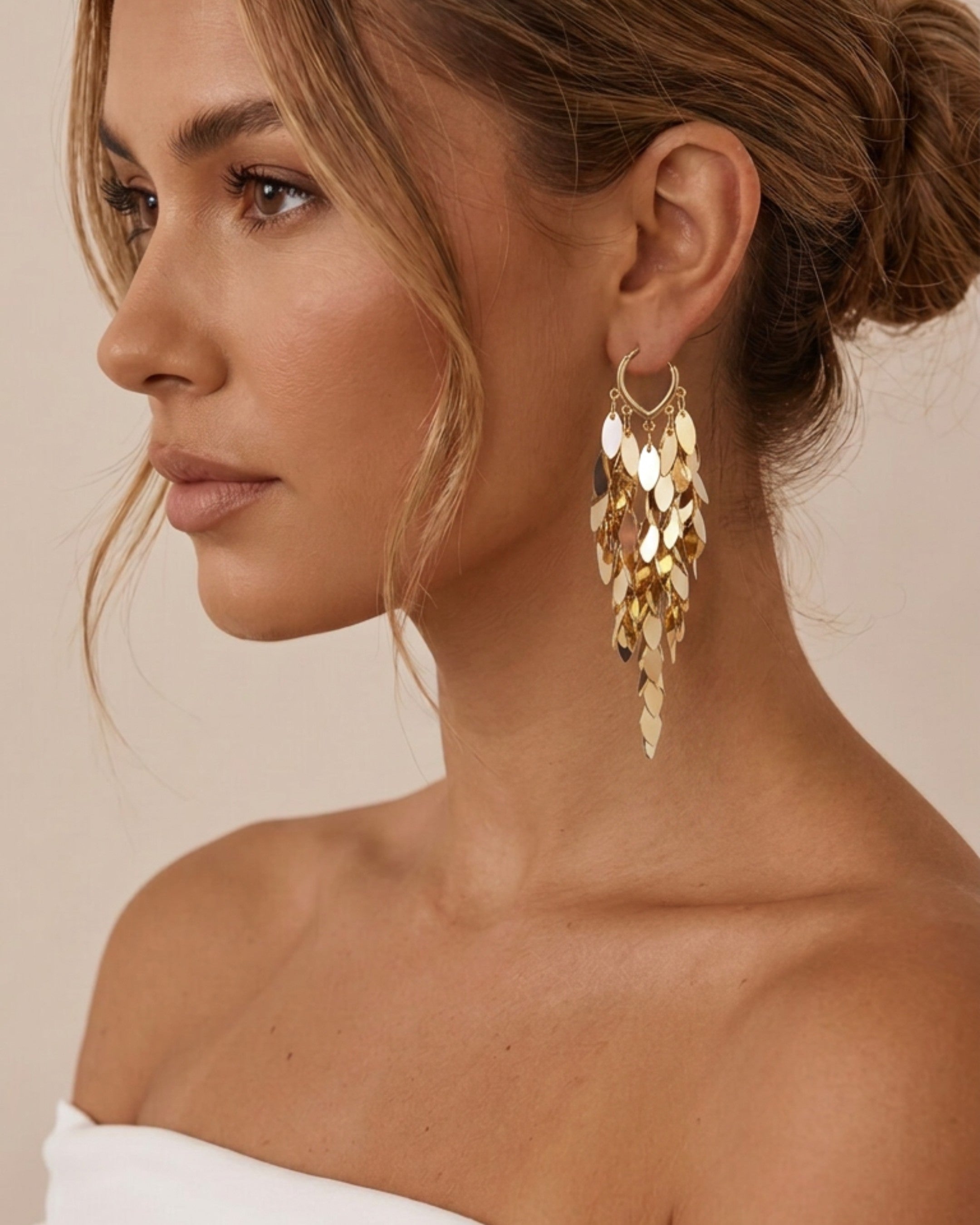 18K Gold Plated Waterfall Earrings