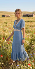 Blue Lily Lace Dress