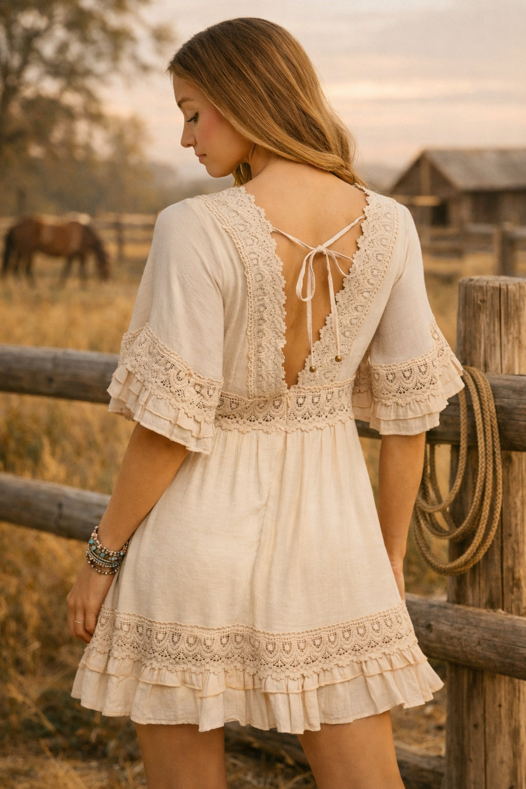 Prairie Petal Ruffle Dress