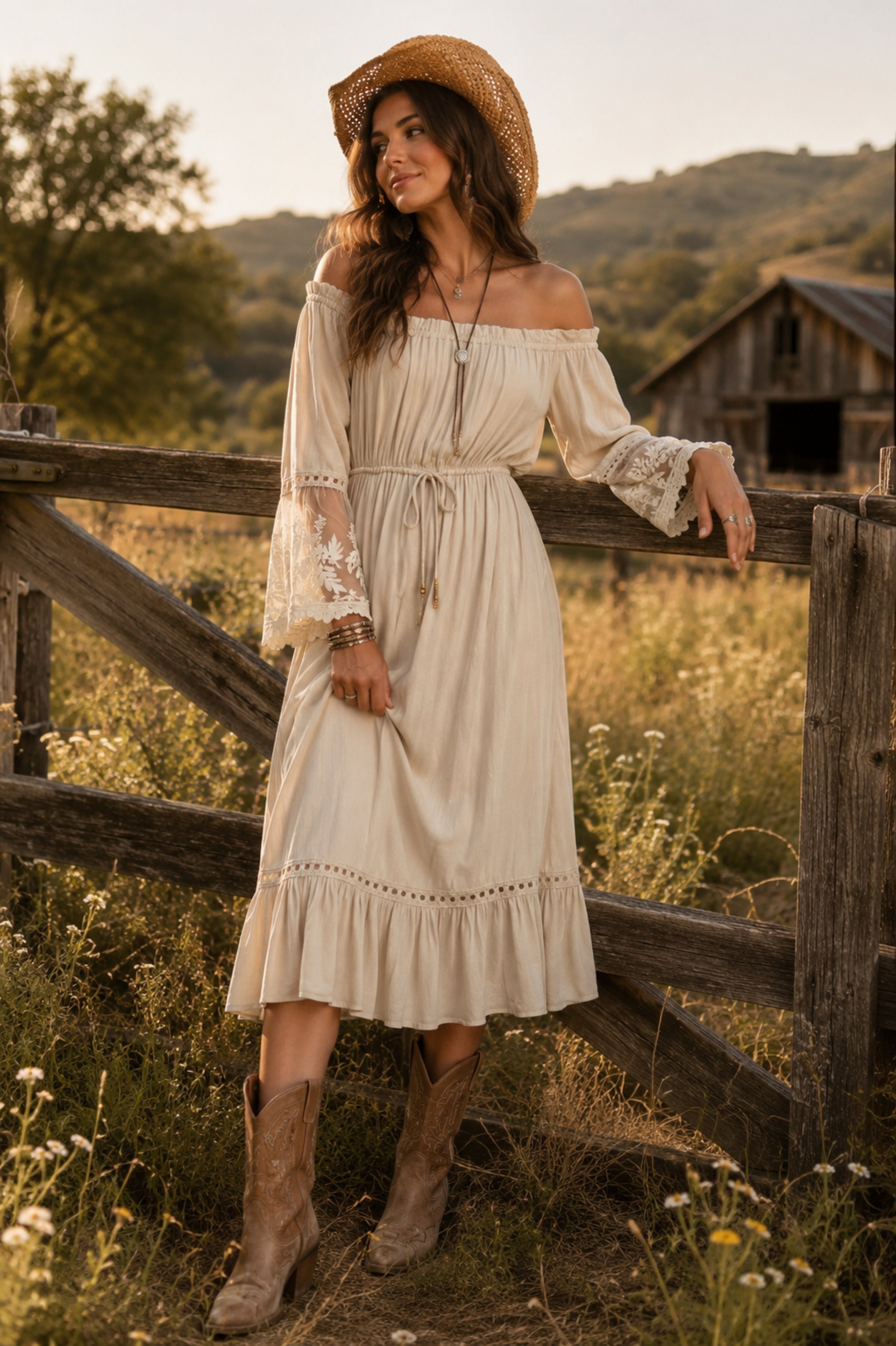Whispering Meadow Lace Dress