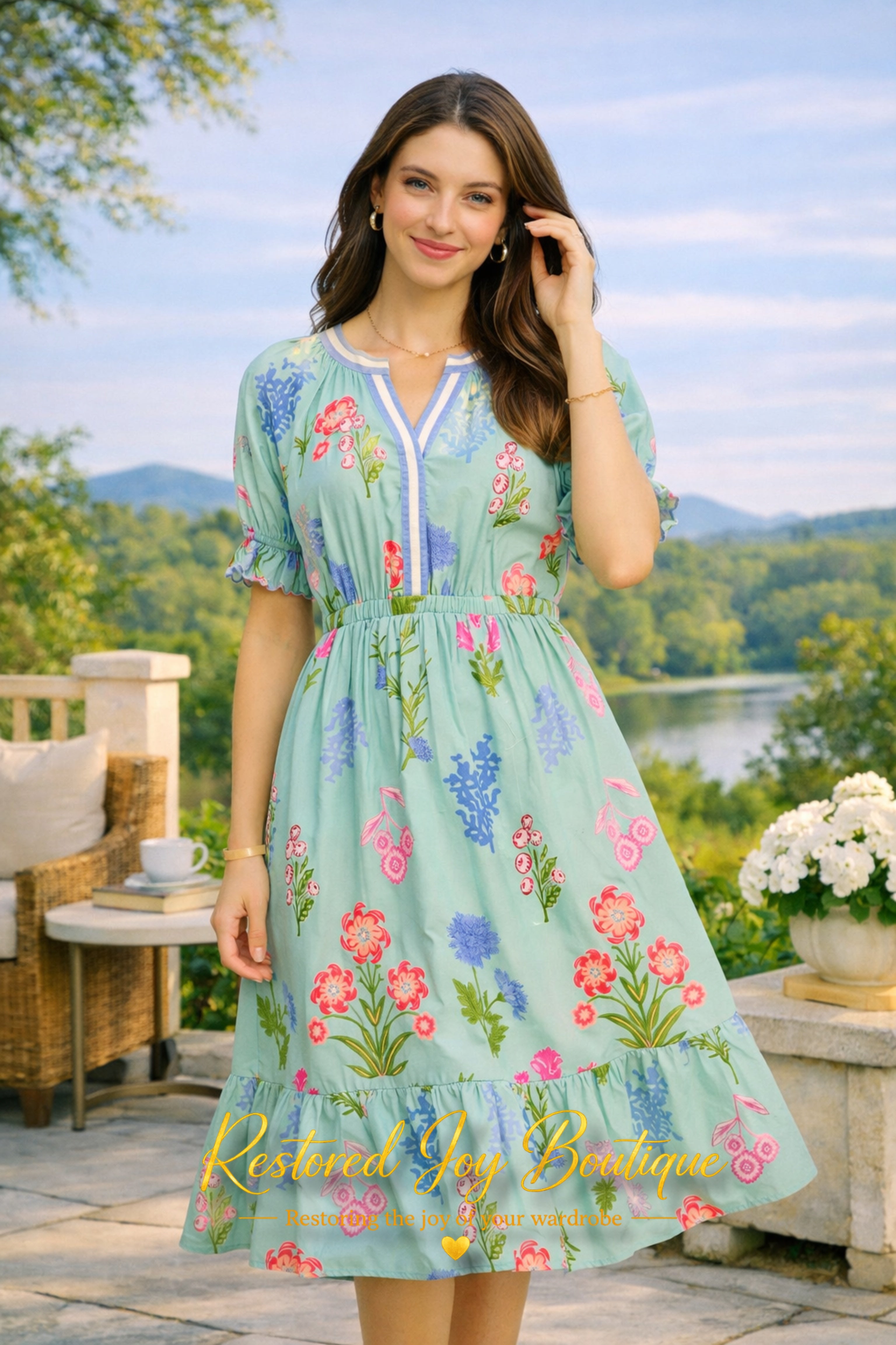 The Blooming Tide Embroidered Maxi