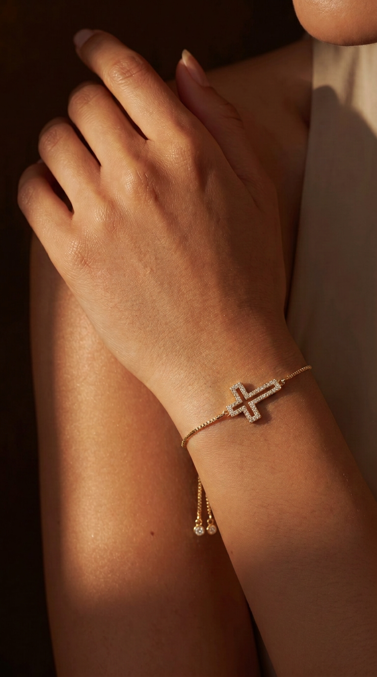 Pull tight Cross Bracelet