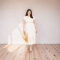 Extended Size Cream Dress