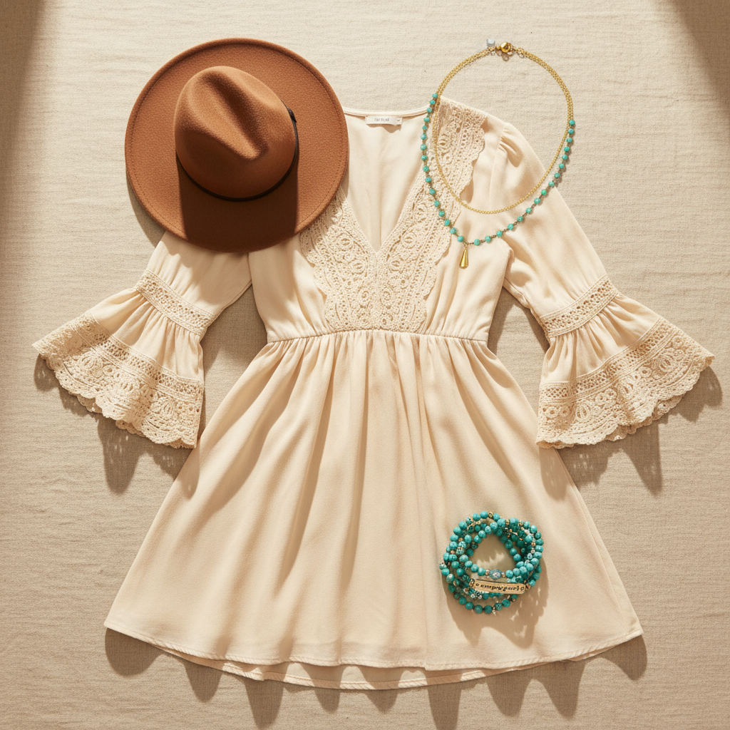 The Prairie Petal Look Flat Lay
