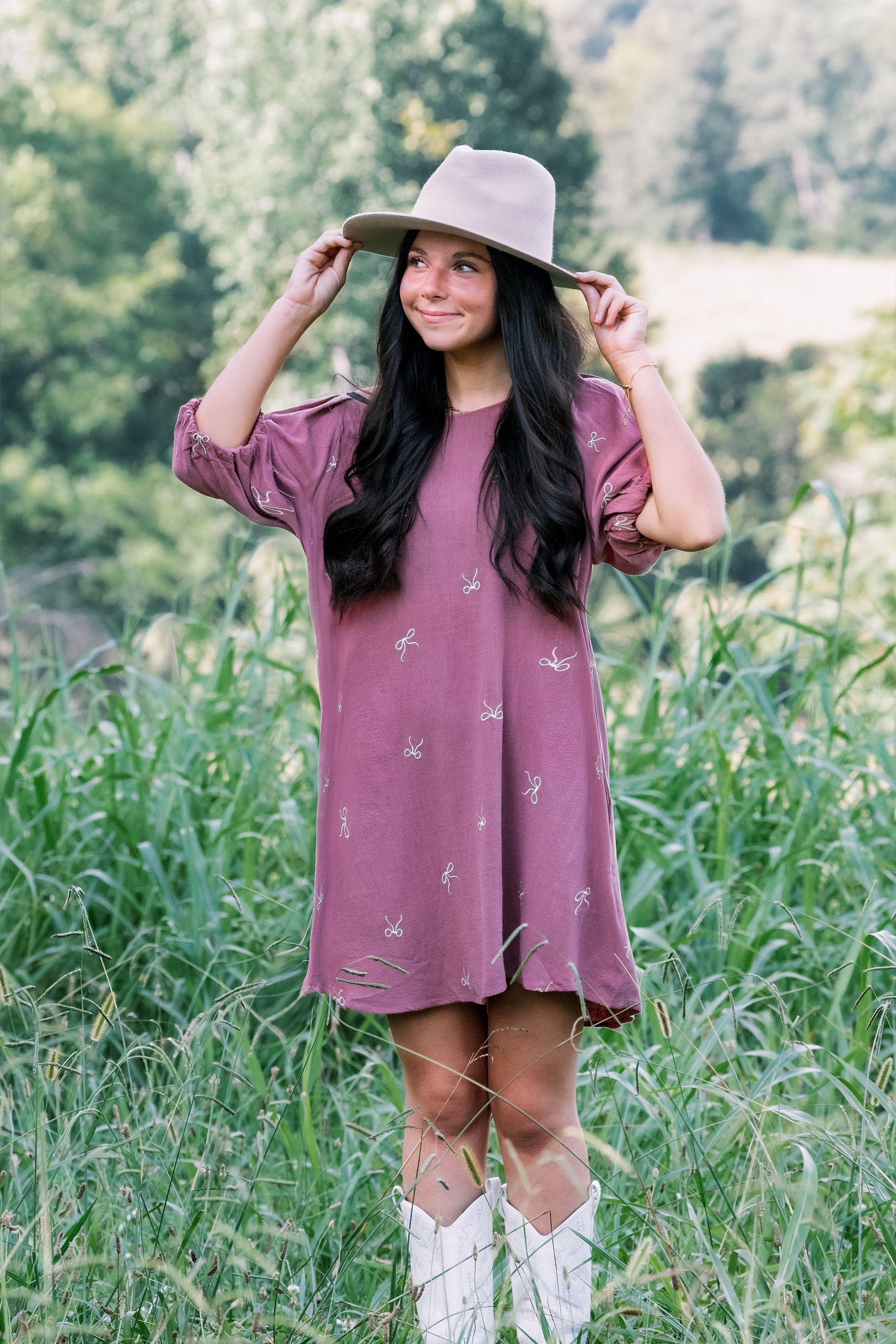 Dusty Rose Bow