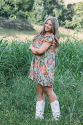 The Canyon Bloom Sage Dress