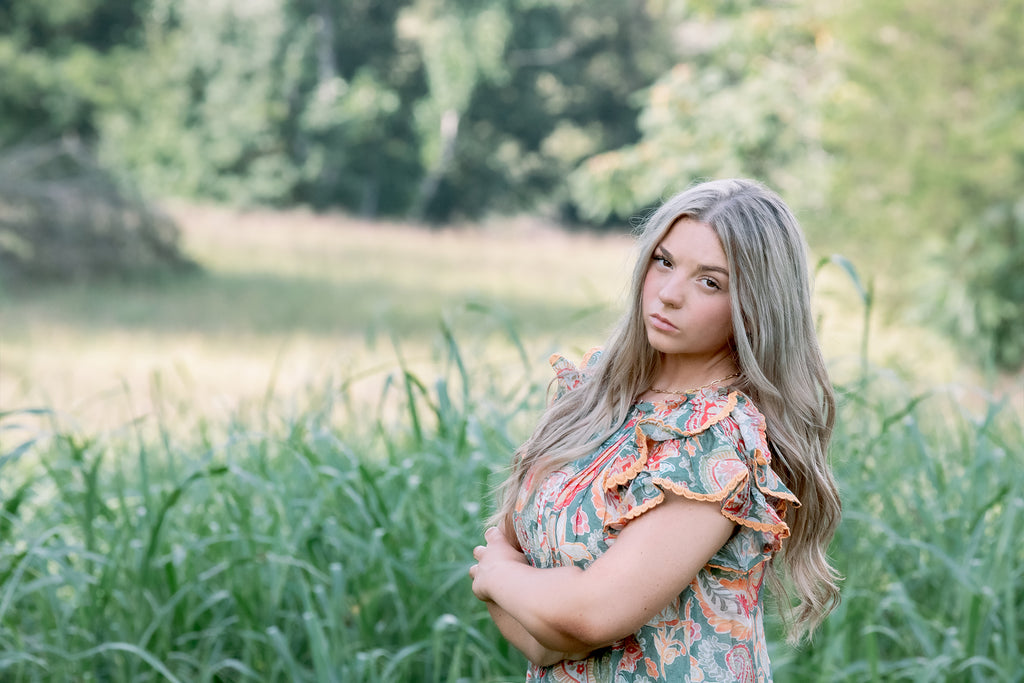 The Canyon Bloom Sage Dress
