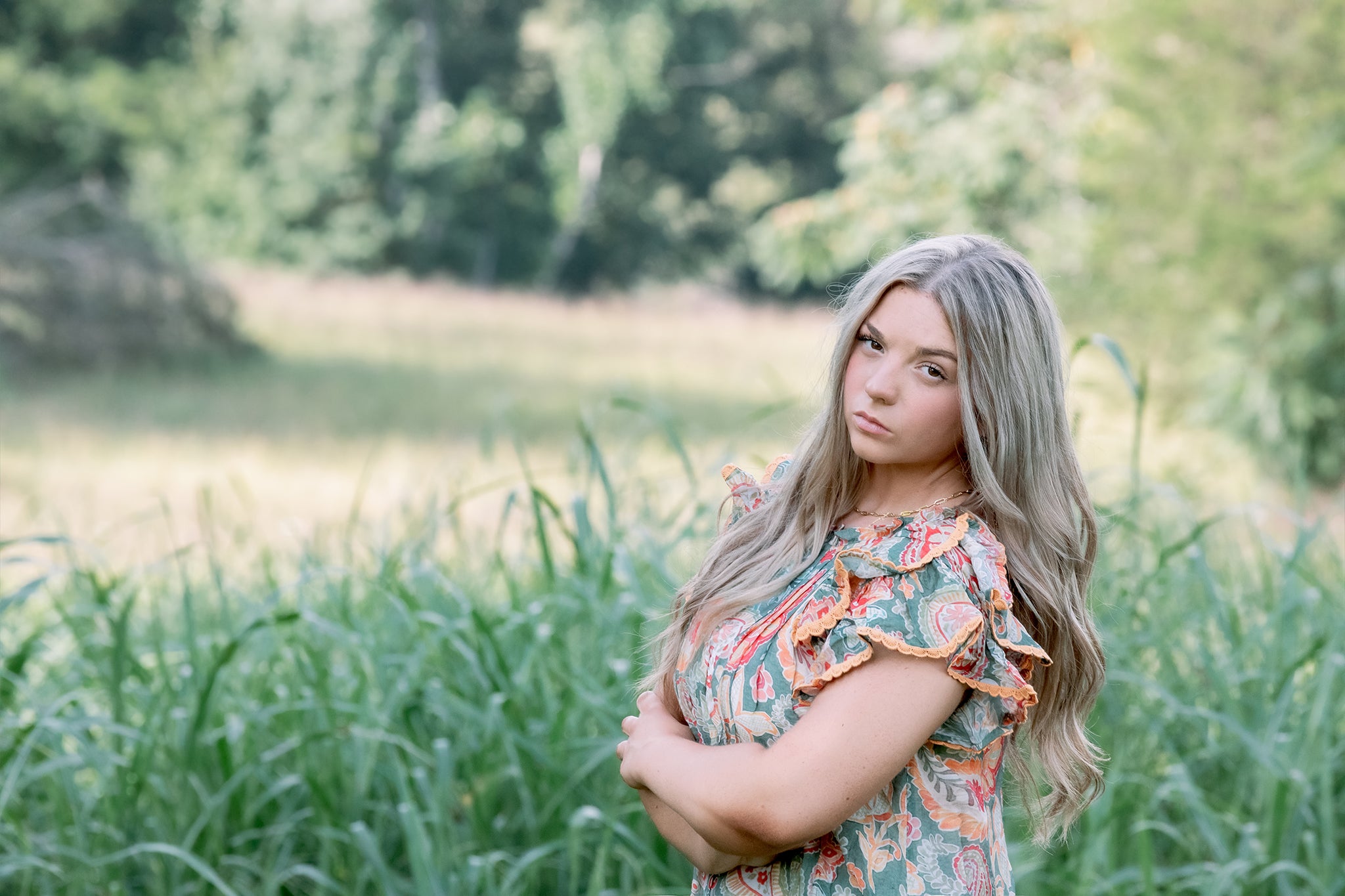 The Canyon Bloom Sage Dress